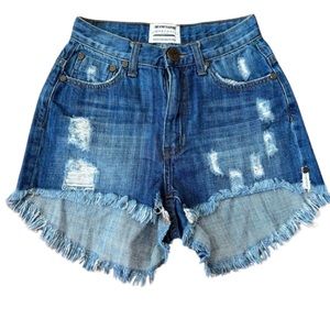 ONE TEASPOON X Free People Women’s Denim Shorts Size 24